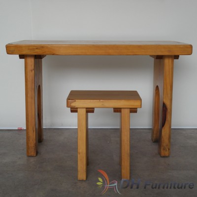 통나무 입식 테이블 세트
