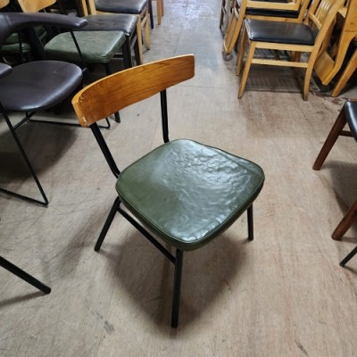 중고 철재나비의자(올리브)-9EA